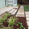 Stonework porch and walkway