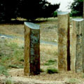 Stone sculpture installation (sculptures by Suzanne Biaggi)